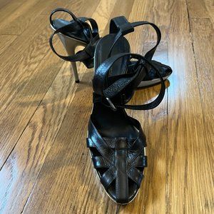 Balenciaga black gladiator stiletto heels year cerca 2010 Size 37
